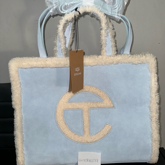 UGG X Telfar Medium Denim Shopper Bag in Blue